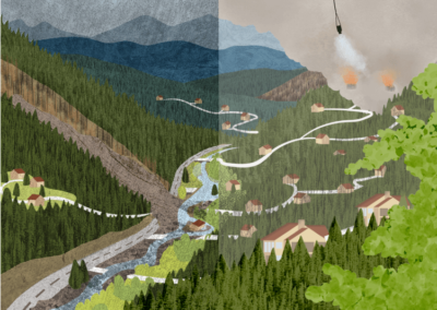 Colorado Climate Change Future Scenario Illustration