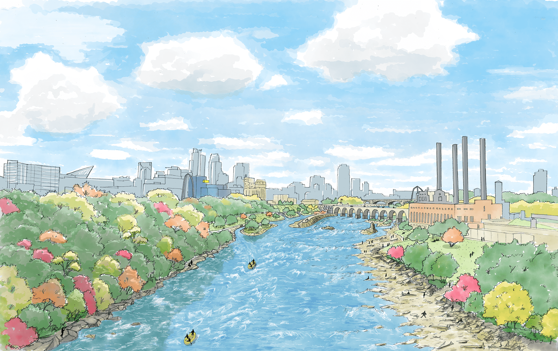 Lower-St.-Anthony-Falls-Reimagined-River-Illustration